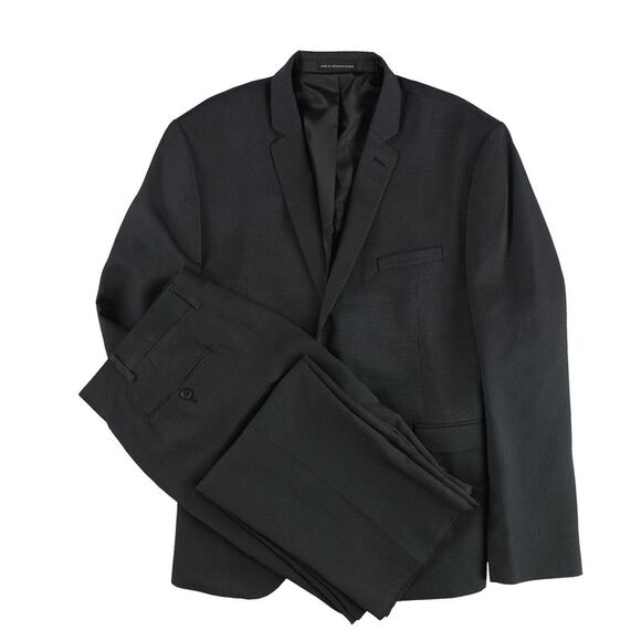 Perry Ellis Mens Extra Slim-Fit Formal Tuxedo, Black, NWT